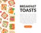Tasty Toast with Wurst, Sliced Bacon and Egg on Top of It Vector Web Banner Template