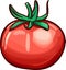 Tasty Tomato: Hand-Drawn Cartoon Illustration