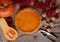 Tasty traditional homemade pumpkin tart halloween