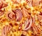 Tasty tuna seafood pizza background texture