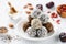 Tasty vegan raw protein truffles