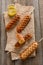 Tasty waffle corn dogs