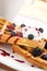 Tasty waffle with fruits