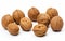 Tasty Walnut on White Background