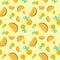 tasty yellow mexico tacos cactus repeat seamless pattern doodle cartoon style wallpaper