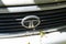 Tata Motor logo sign and brand front of suv indian car manufacturer
