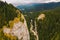 Tatar Gorges in the Carpathian Mountains at the beginning of autumn season