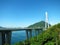 The Tatara Bridge (å¤šã€…ç¾…å¤§æ©‹, Tatara Ohashi) above the Seto Inland Sea, JAPAN