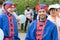 TATARSK, RUSSIA: JUNE 27, 2013 - The Culture Olympics competition of Novosibirsk region. Men in russian Strelets uniform