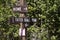 Tater Rake Run kayak trail directional sign in the Okefenokee Swamp, Georgia USA