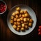 tater tots on a beautiful plate.generative ai