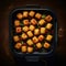 tater tots on a beautiful plate.generative ai