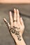 tatoo henna and hand with ring, photo as background