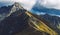 Tatra mountains peaks in the autumn. Trail towards Swinica in Poland