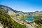 Tatras mountains, Valley of five ponds. View on mountains and two lakes.