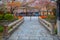 Tatsumi bashi bridge crosses Shirakawa river is the iconic place of Gion district in Kyoto, Japan