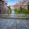 Tatsumi bashi bridge is the iconic place of Gion district. It is a little bridge crossing Shirakawa