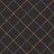 Tattersall plaid pattern in brown and orange. Seamless dark checked vector background for coat, skirt, shirt, jacket.