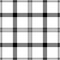 Tattersall plaid pattern textured in black and white. Seamless textured background graphic art for flannel shirt, skirt, blanket.