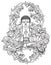 Tattoo art buddha design on lotus hand drawing and sketch