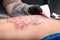 Tattoo Artist Wipes Blood