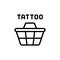 Tattoo, cart, shopping icon. Simple line, outline vector elements of tattooing icons for ui and ux, website or mobile application