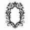 Tattoo-inspired Ornate Frame On White Background