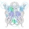 Tattoo Octopus. Zentangle stylized Hand drawn tribal Octopus in