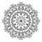 Tattoo old school style mandala. Vector illustration isolated. L