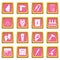 Tattoo parlor icons pink