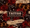 Tattoo seamless background.