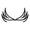 Tattoo wings icon, outline style