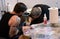 Tattooist makes a tattoo on his client\'s on 18 April, 2015, Sofia, Bulgaria