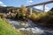 Tauern autobahn motorway bridge near the town of Eisentratten. Austria