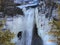 Taughannock Falls 215 ft drop during winter snow season