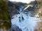 Taughannock Falls glacial carved basin in winter