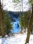 Taughannock Falls gorge view in winter