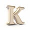 Taupe 3d Cartoon Letter K Render On White Background