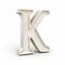 Taupe 3d Cartoon Letter K On White Background