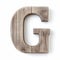 Taupe Wood Letter G: Clever Juxtapositions In Ingrid Baars Style