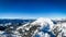 Tauplitz Alm panorama of the skiing resort in Steiermark, Austria