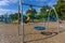 Tauranga Memorial Park Children`s Playground deserted as people are ordered to stay home during covid-19 lockdown