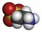 Taurine (2-aminoethanesulfonic acid) molecule. Common ingredient of energy drinks and nutritional supplements. 3D rendering. Atoms