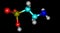 Taurine molecular structure isolated on black