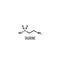 Taurine structural chemical formula on white background