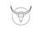 Taurus black bull head brande name design template, isolated