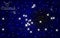 Taurus constellation abstract starry sky
