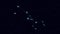 Taurus constellation, gradually zooming rotating image with stars and outlines