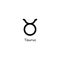 Taurus icon. Zodiac line black symbol. Vector isolated