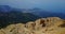 The Taurus Mountains landscape. the bird eye view from the top of Tahtali mountain